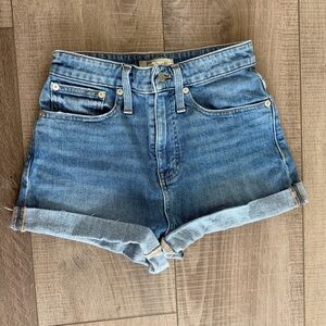 Madewell Curvy High-Rise Denim Shorts, Size 25